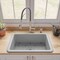 Alfi Brand Gray Matte 27"x18" Fireclay Undermount/Drop In Firelcay Kitchen Sink ABF2718UD-GM - alternate 6
